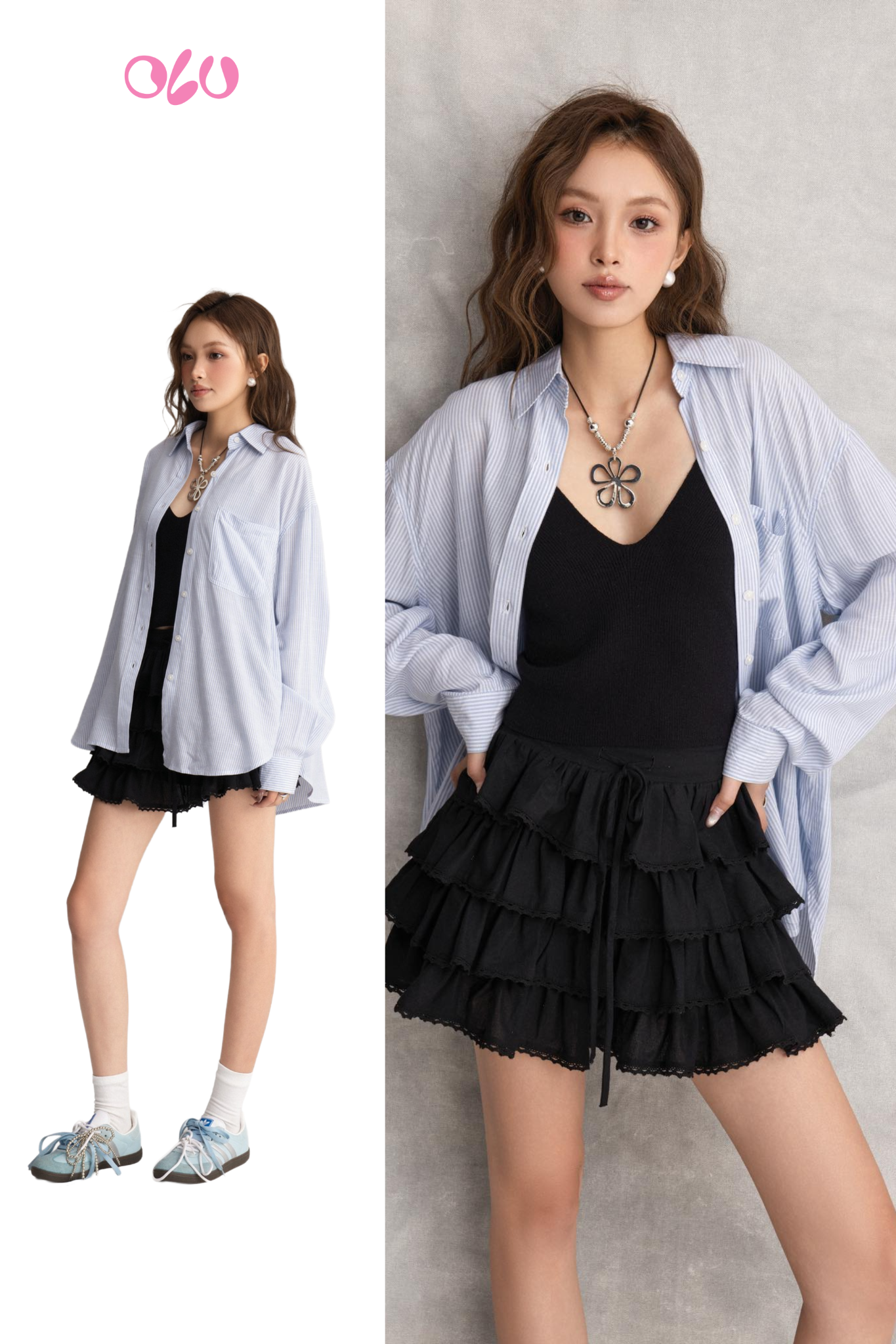 Áo Blue Ashes Striped Shirt