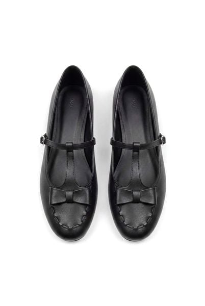  Giày búp bê Leather Bow Ballet Flats nhiều màu 