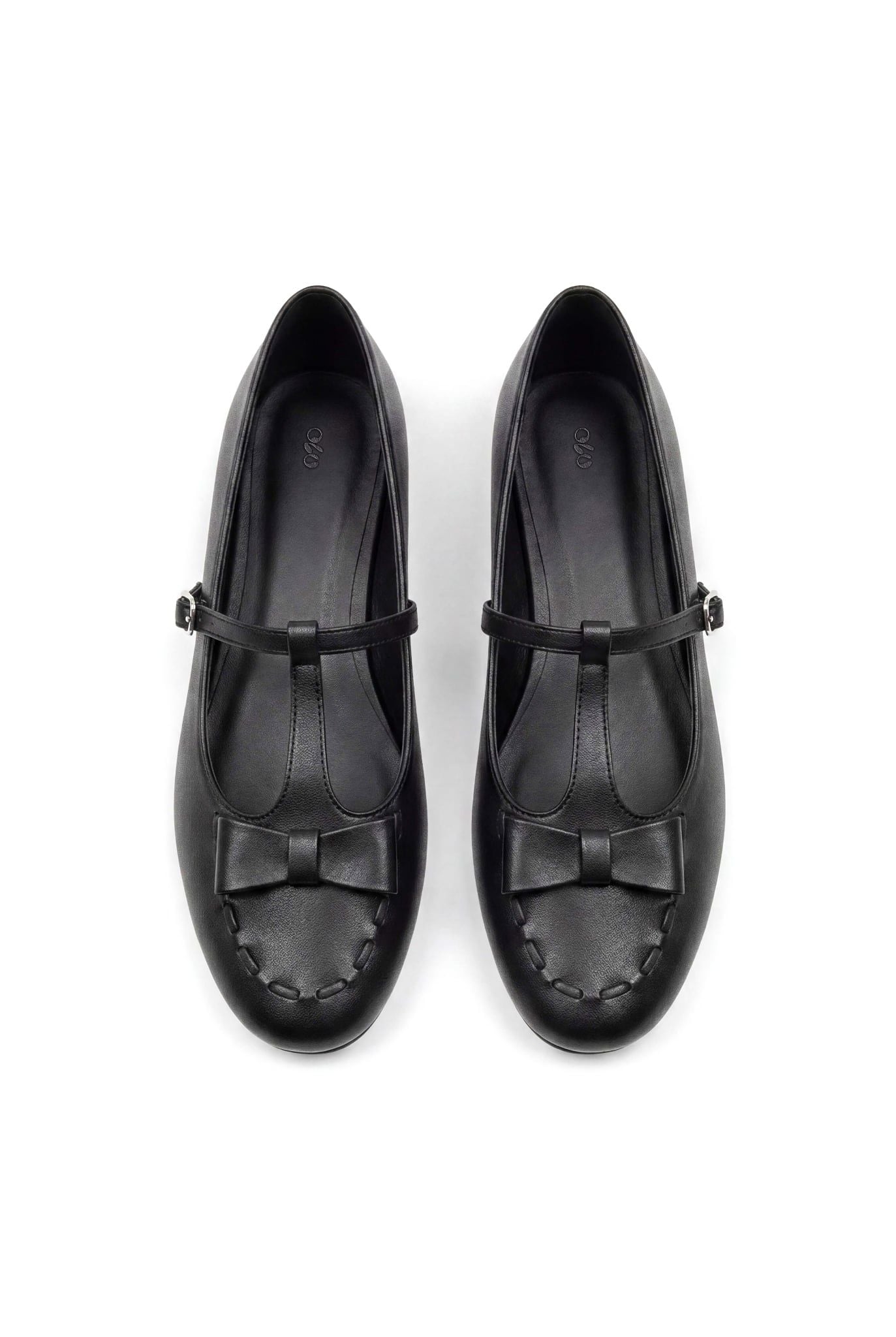 Giày búp bê Leather Bow Ballet Flats nhiều màu