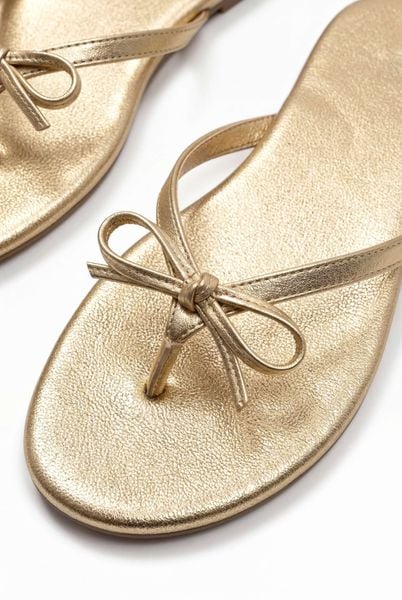  Dép Bow Strappy Flat Sandals nhiều màu 