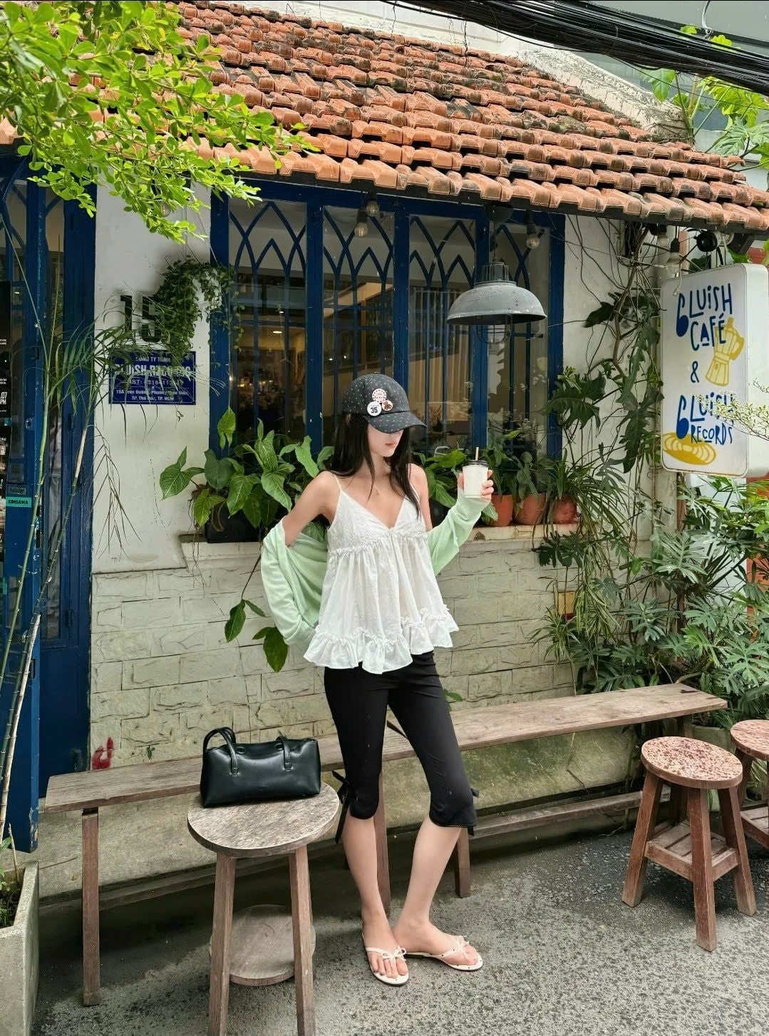 Áo Ruffled Cami Top nhiều màu