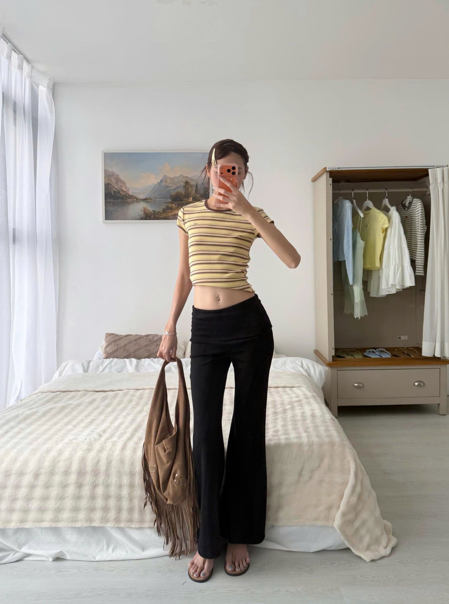 Áo thun babytee kẻ sọc nhiều màu