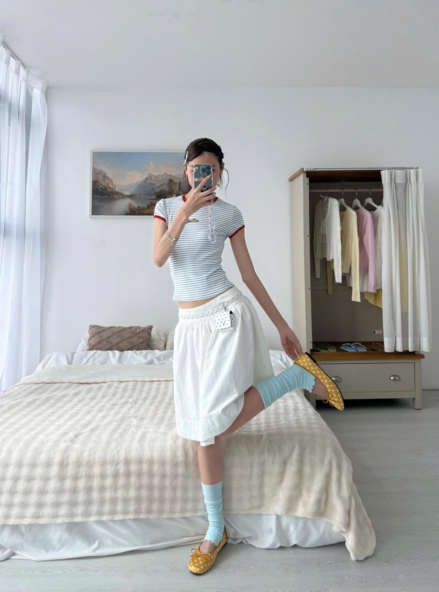Áo thun babytee kẻ sọc nhiều màu