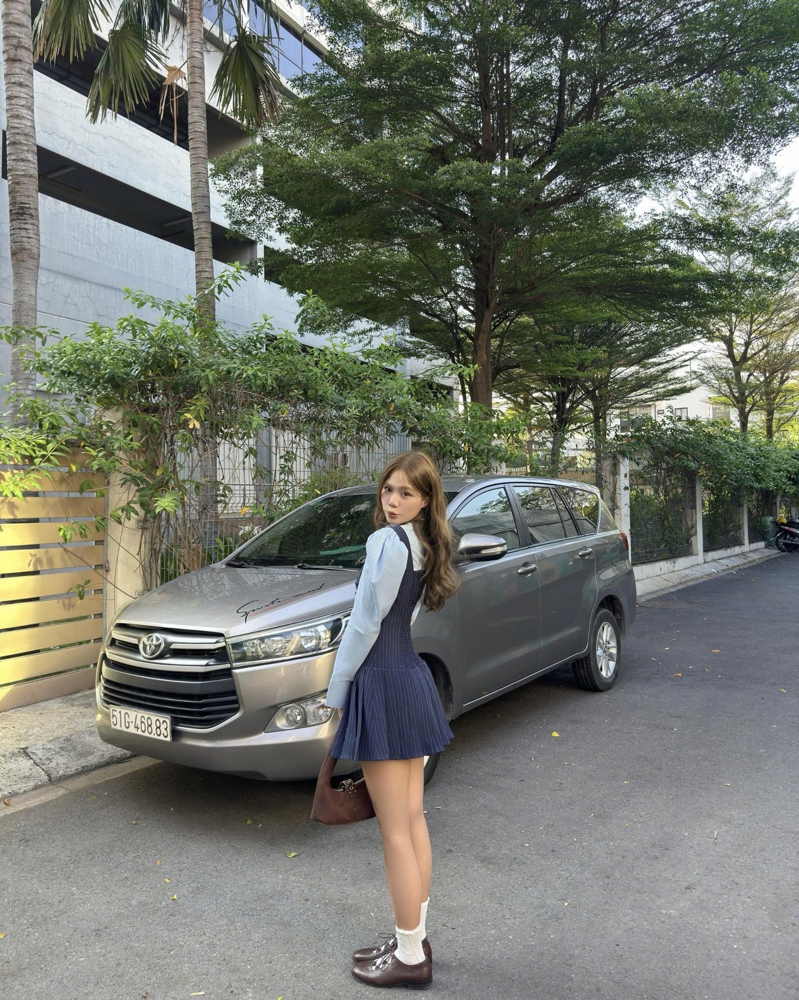 Áo sơ mi Blue Cotton Buttoned Shirt