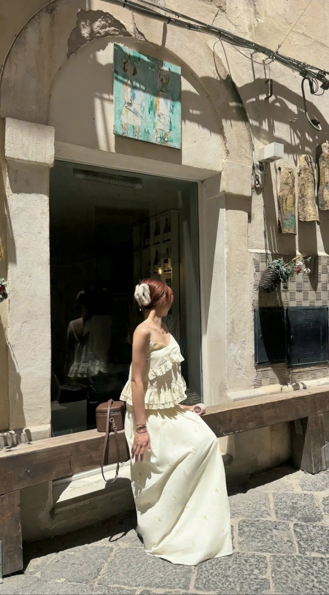 Váy maxi Butter Fleur Strappy Ruffle Maxi Dress