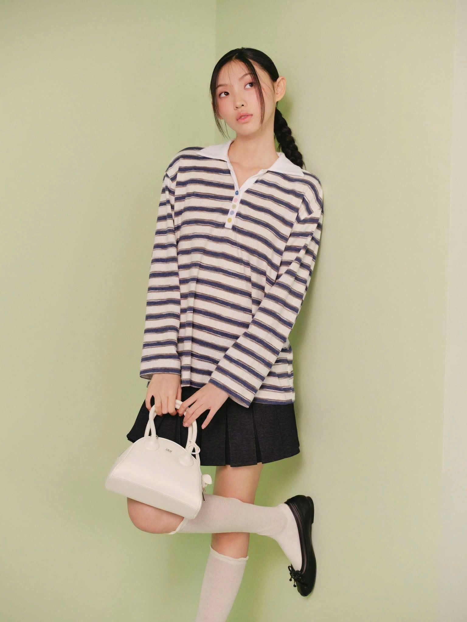 Túi da phom vòm màu trắng White Leather Dome Bag