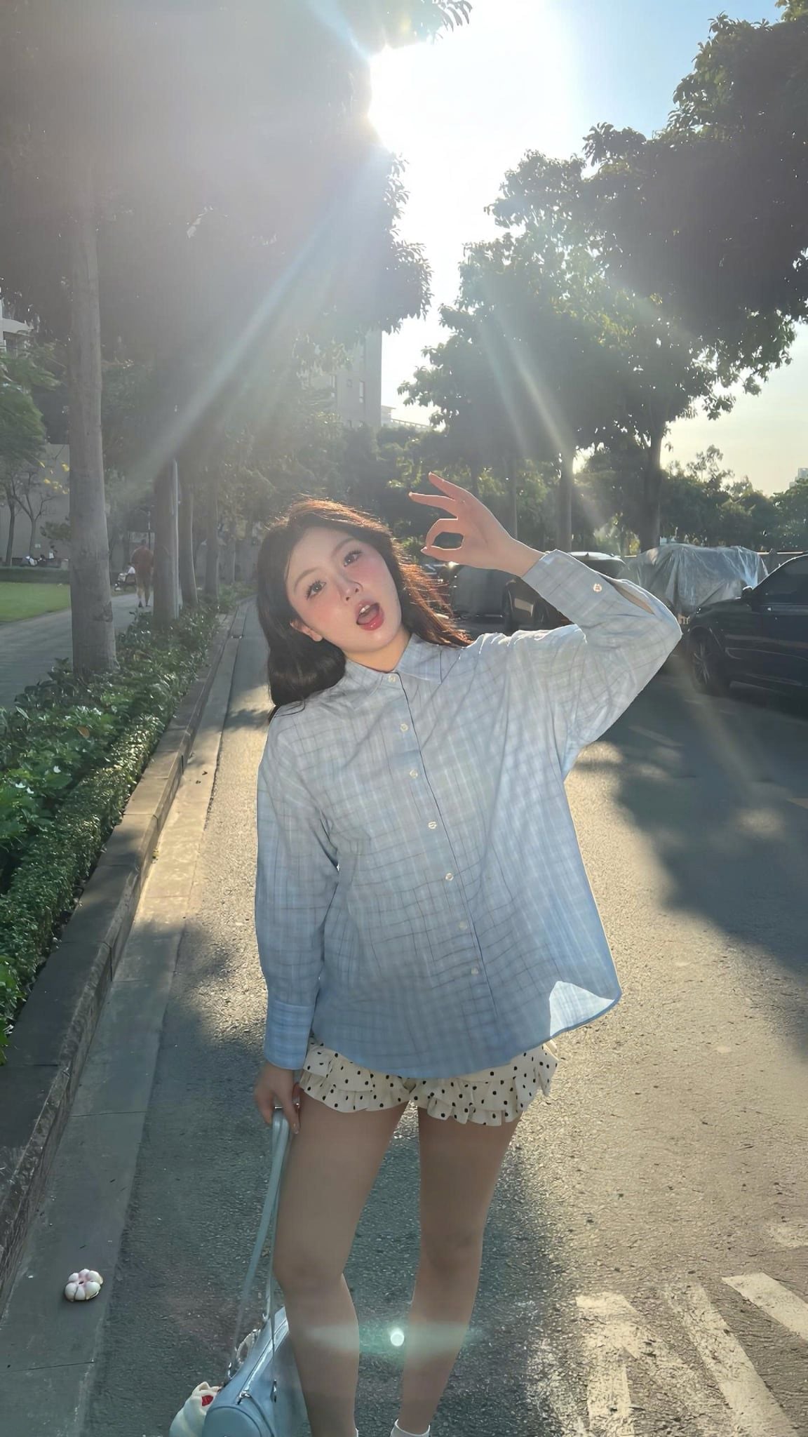 Áo sơ mi voan tay dài Striped Long Sleeves Shirt