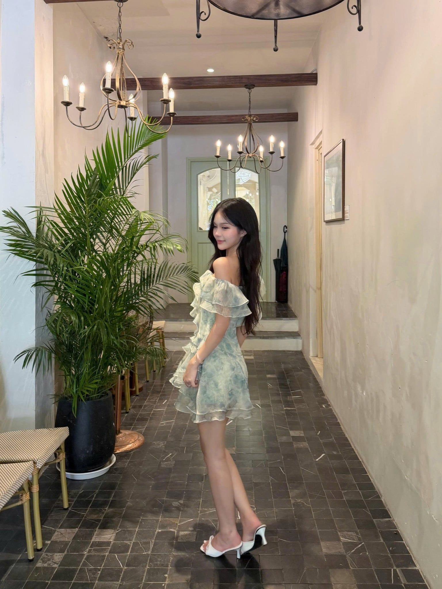 Váy hoa trễ vai Ianthe Fleur Dress nhiều màu