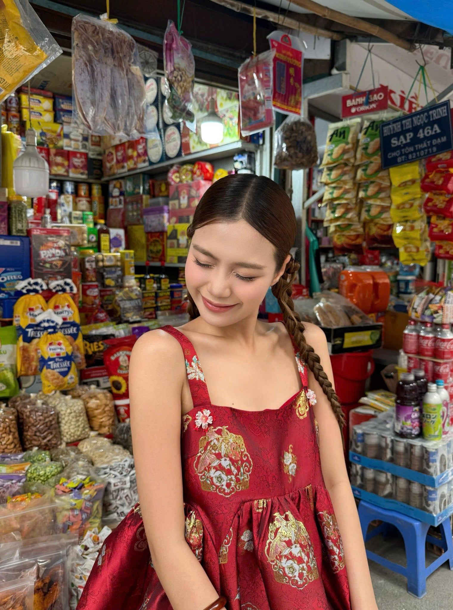 Áo 2 dây dáng xòe Tú Văn