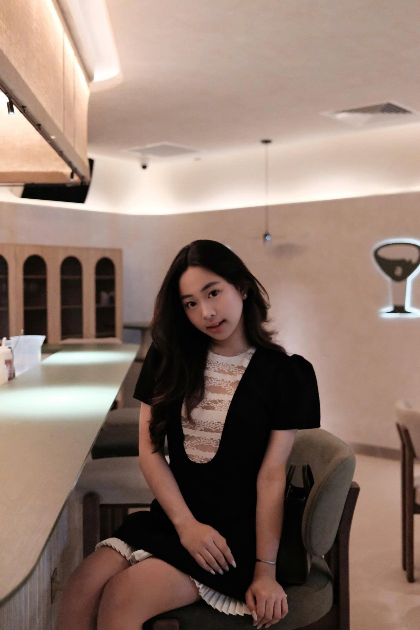 Đầm chiết eo A Line White Layered Mini Dress nhiều màu