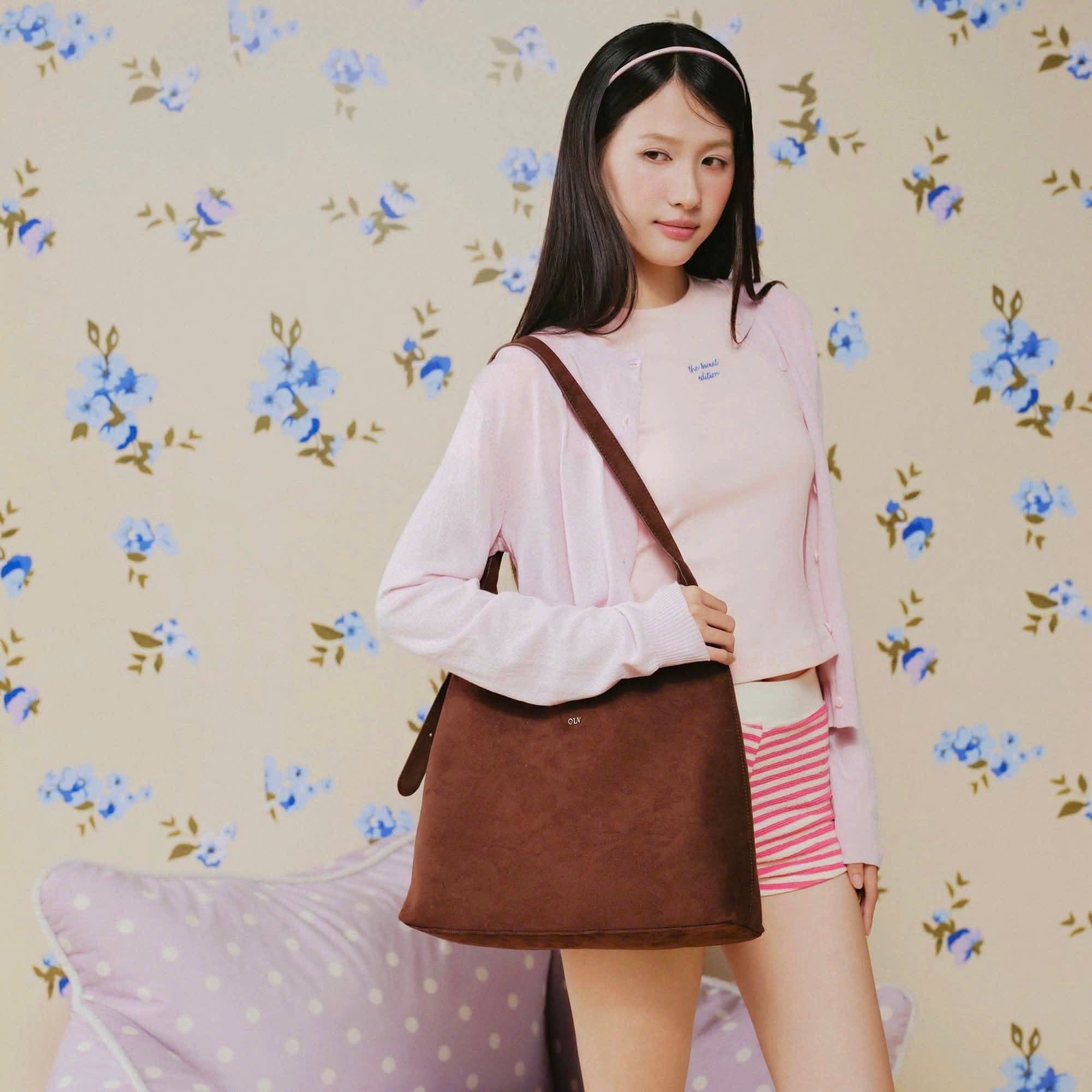 Túi xách Suede Slouchy Shoulder Bag nhiều màu