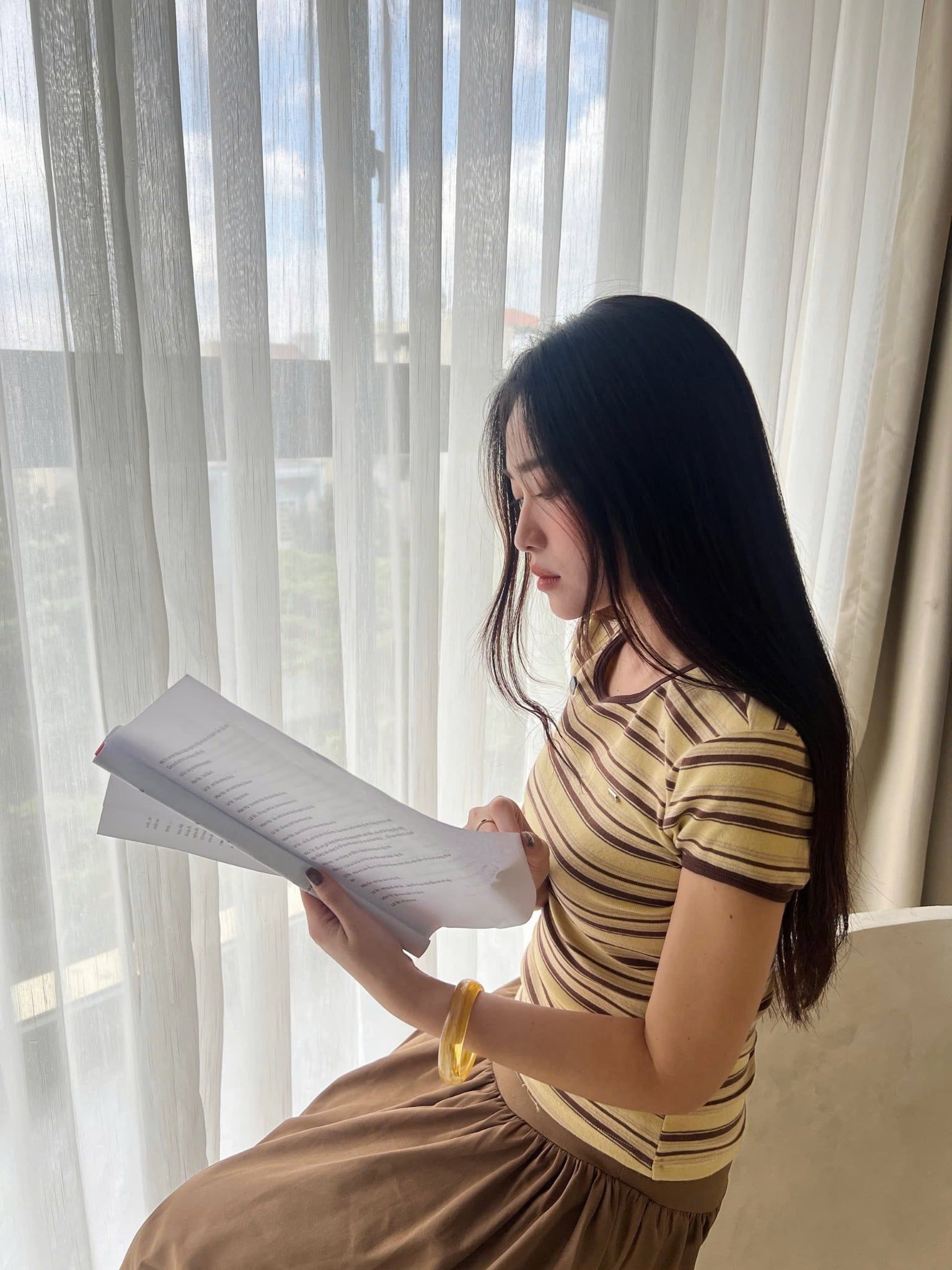 Áo thun babytee kẻ sọc nhiều màu