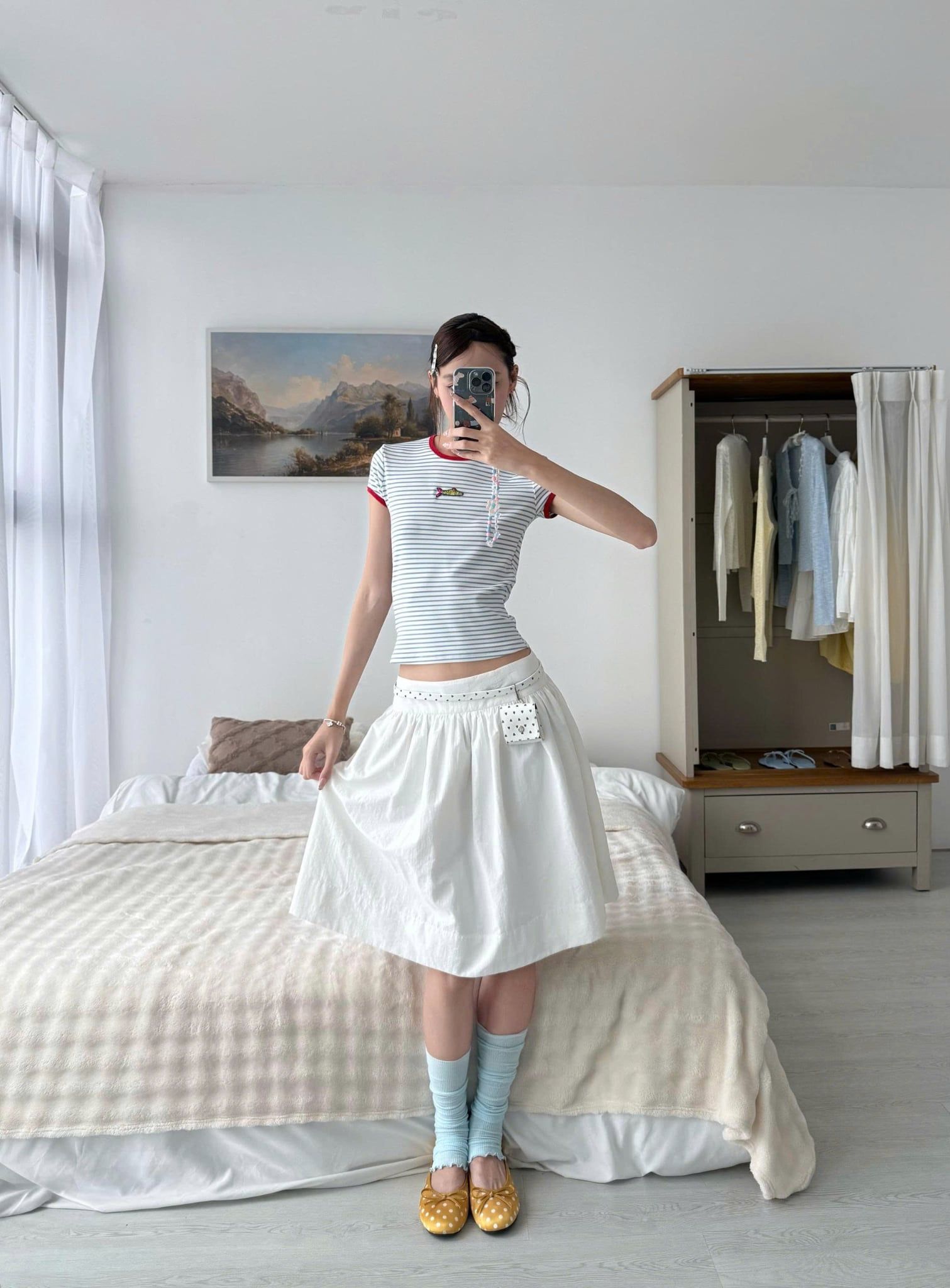 Áo thun babytee kẻ sọc nhiều màu