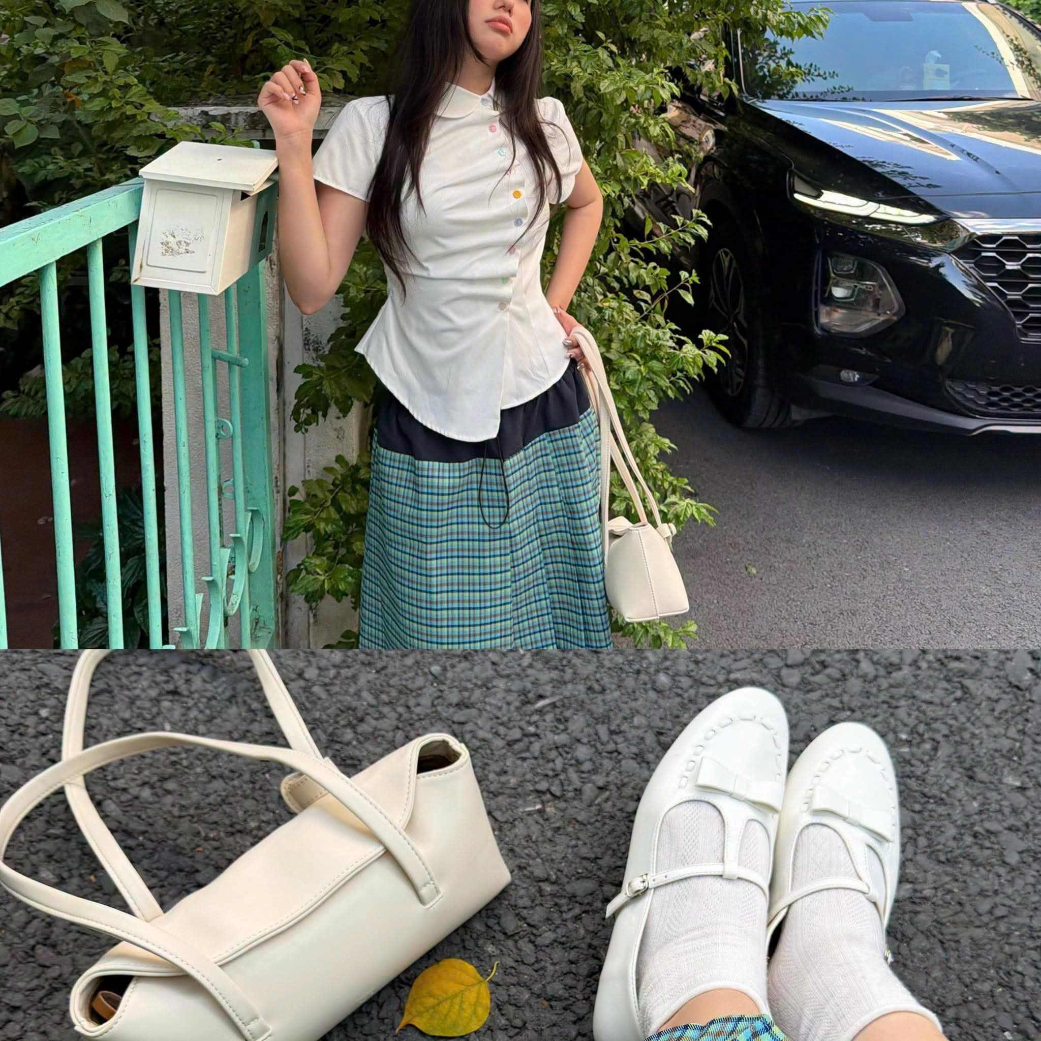 Túi xách Leather Shoulder Bag nhiều màu