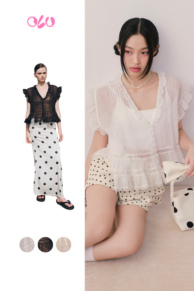  Áo Chiffon Vneck Top nhiều màu 