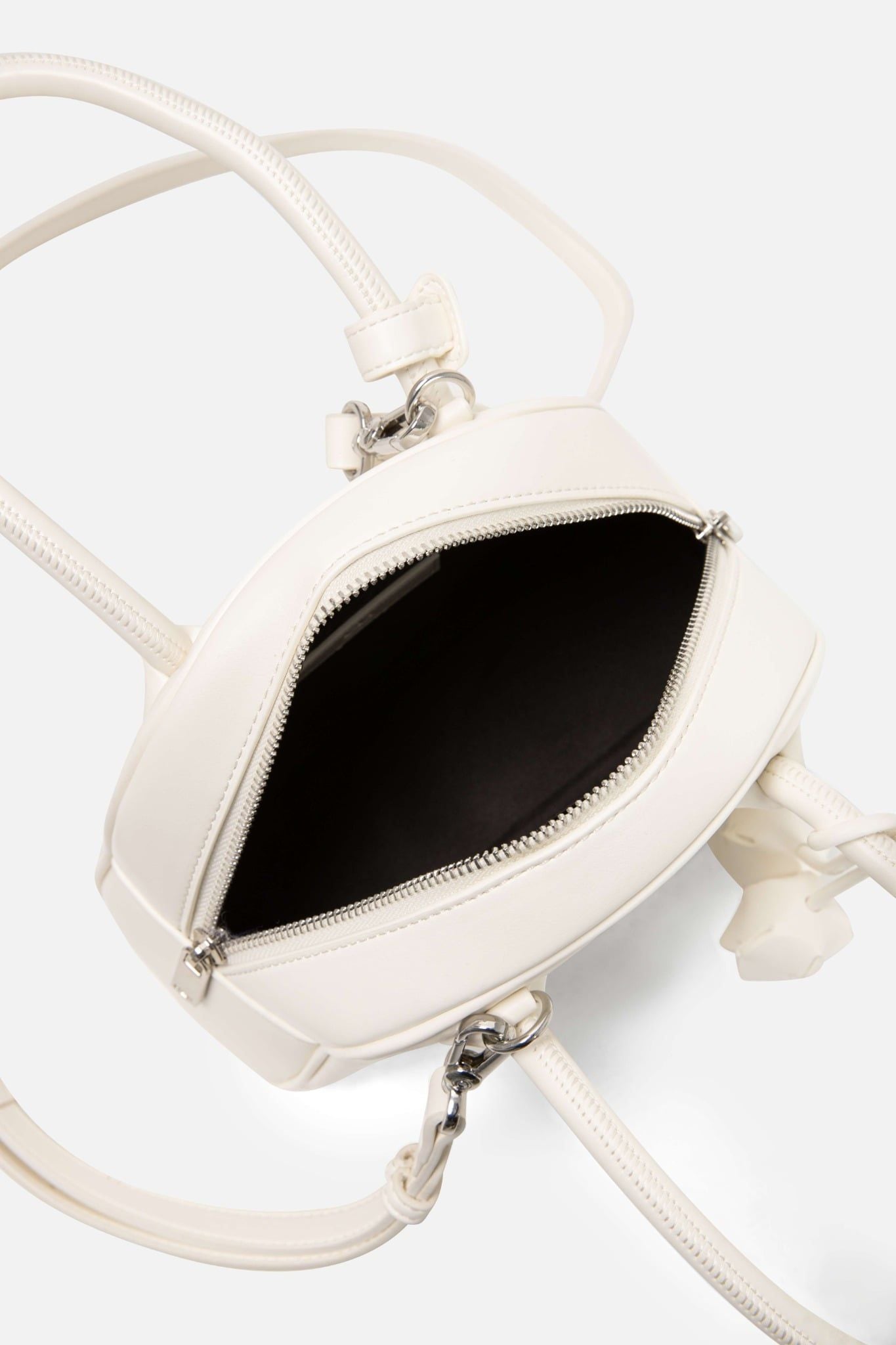 Túi da phom vòm màu trắng White Leather Dome Bag