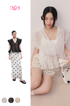  Áo Chiffon Vneck Top nhiều màu 