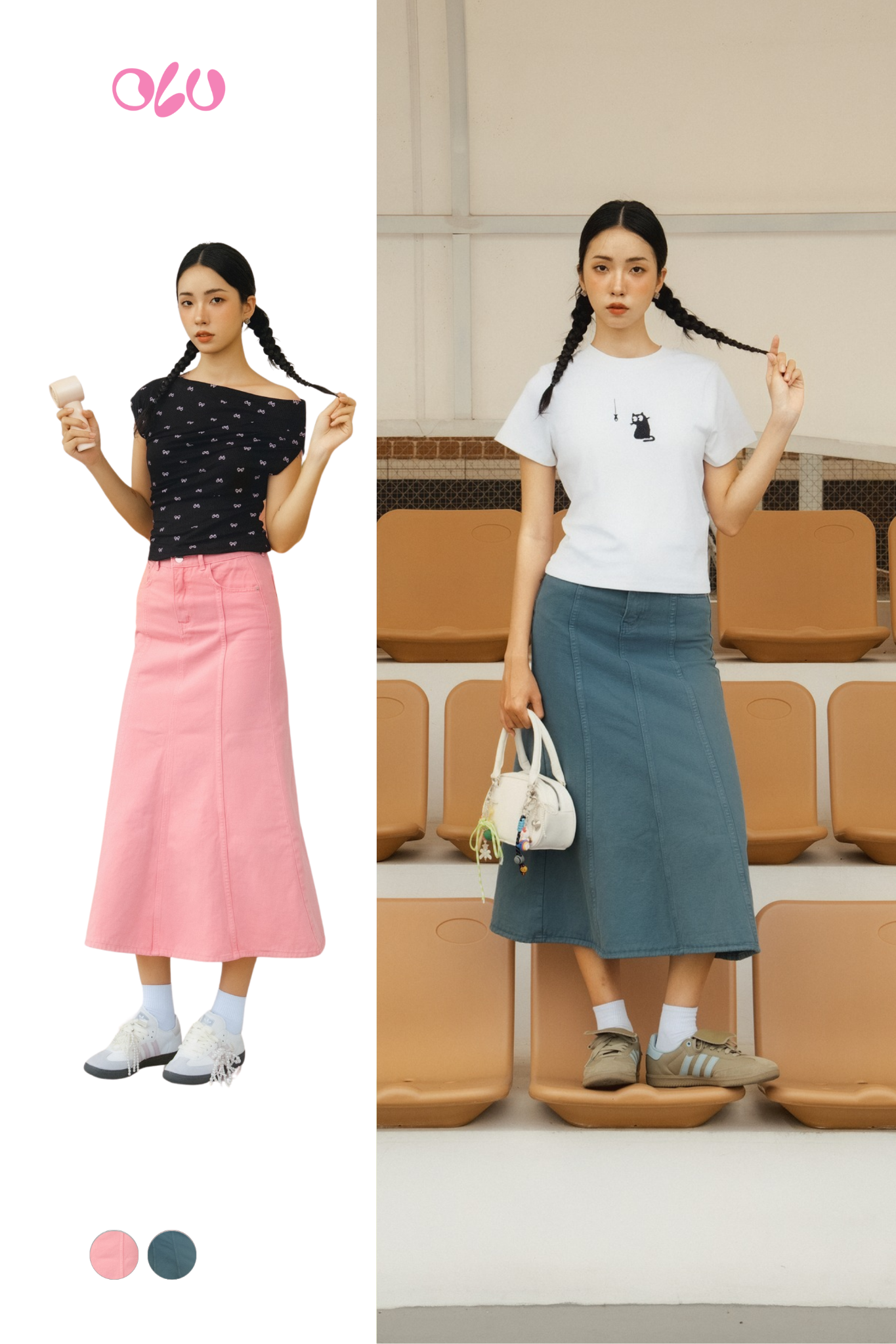 Chân Váy Viviene Denim Skirt nhiều màu