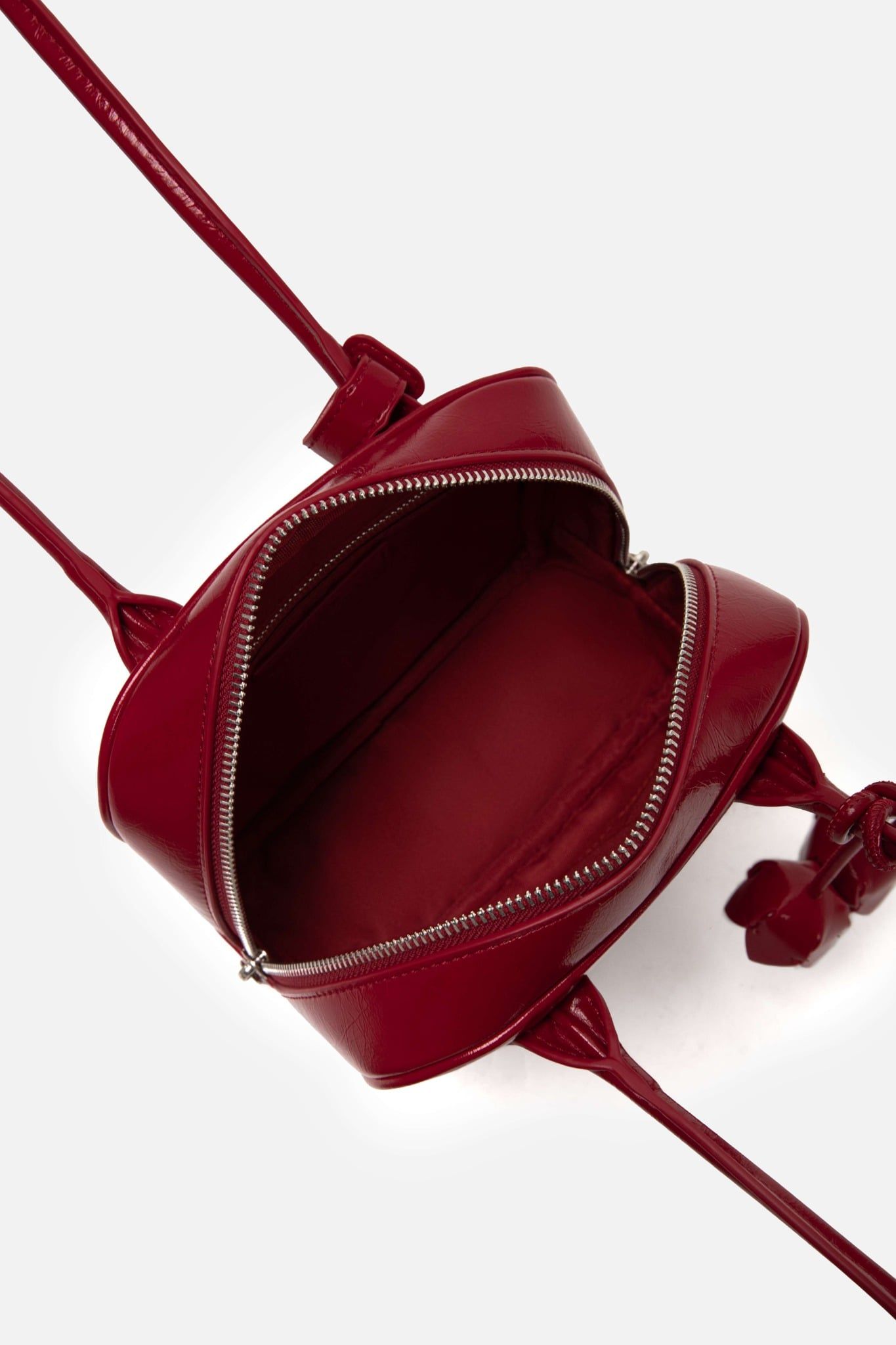 Túi xách da bóng dây hoa Glossy Leather Hand Bag