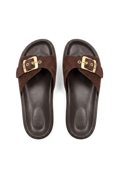  Dép Single Band Buckled Flat Sandals nhiều màu 