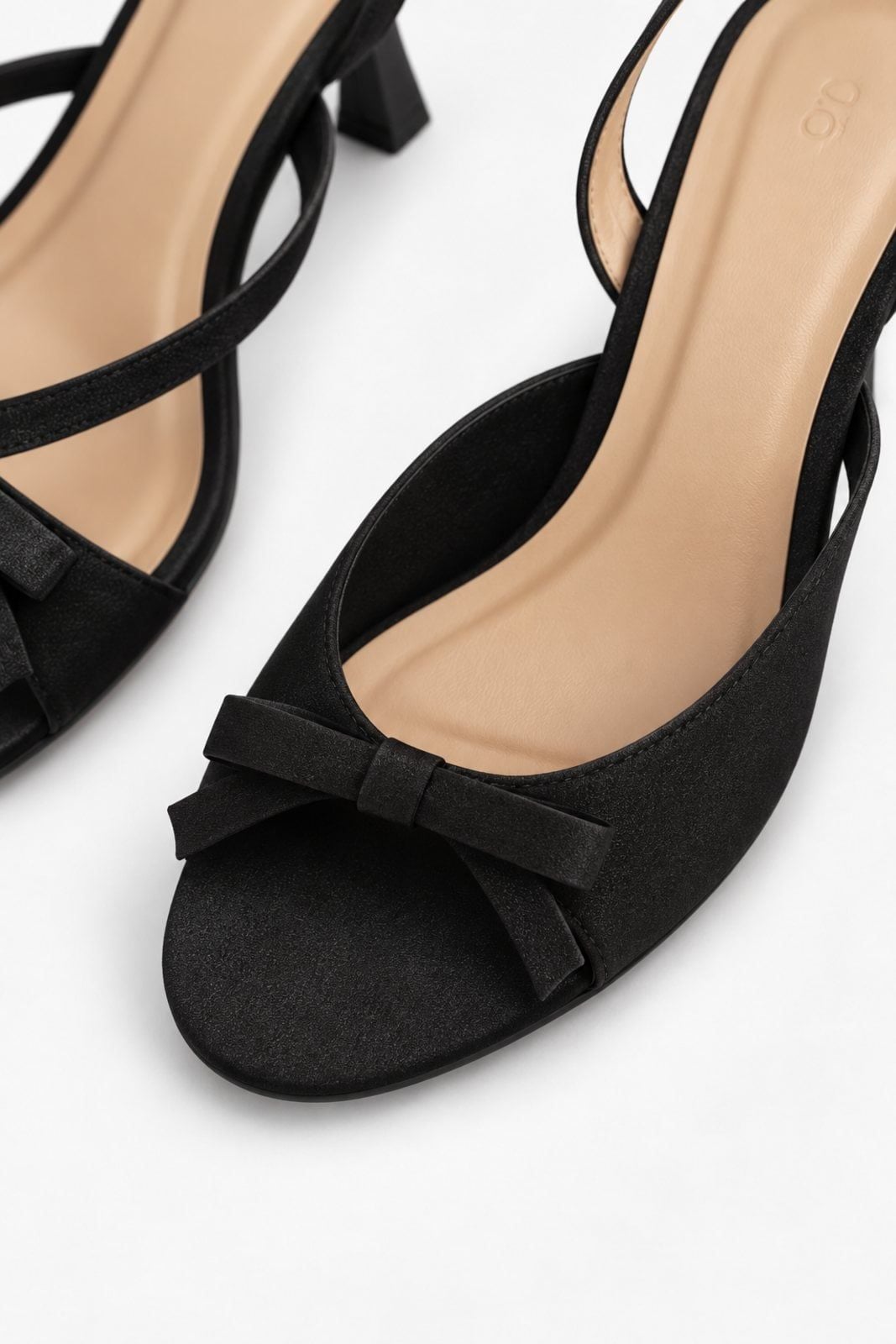 Giày cao gót quai hậu đính nơ Satin Bow Heels nhiều màu