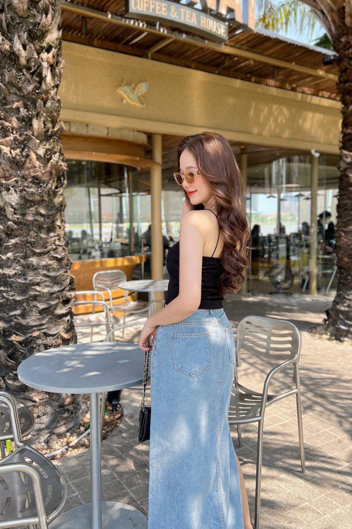 Áo Basic Cami Top in Black
