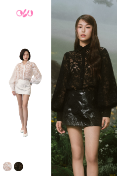 Chân váy Fleur Applique Mini A Line Skirt nhiều màu