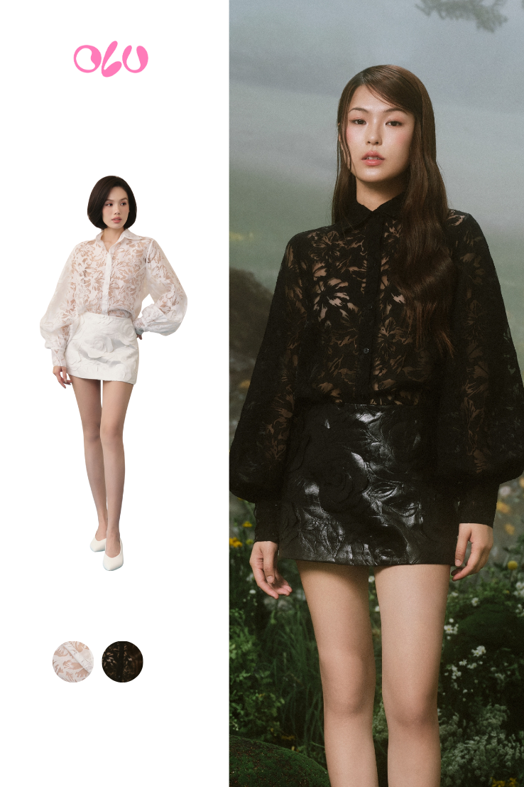 Chân váy Fleur Applique Mini A Line Skirt nhiều màu