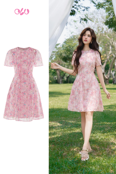  Lulu Fleur Dress in Pink 