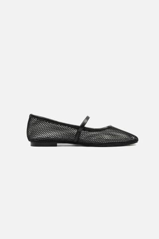 Giày búp bê mũi vuông Mesh Ballet Flats nhiều màu