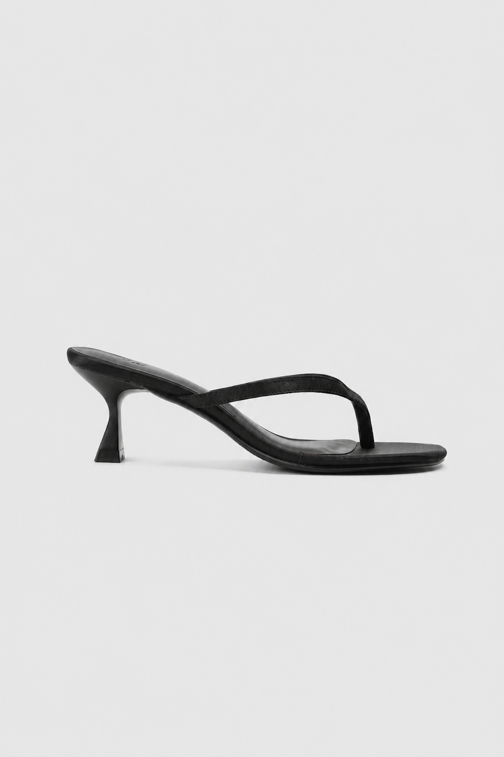 Giày cao gót xỏ ngón Black Slim Low Slip On Heels