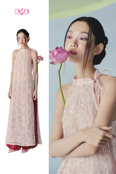  Quần Silk Wide Leg Trouser in Red 