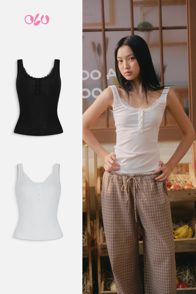  Áo Lace Trim Cami Top nhiều màu 