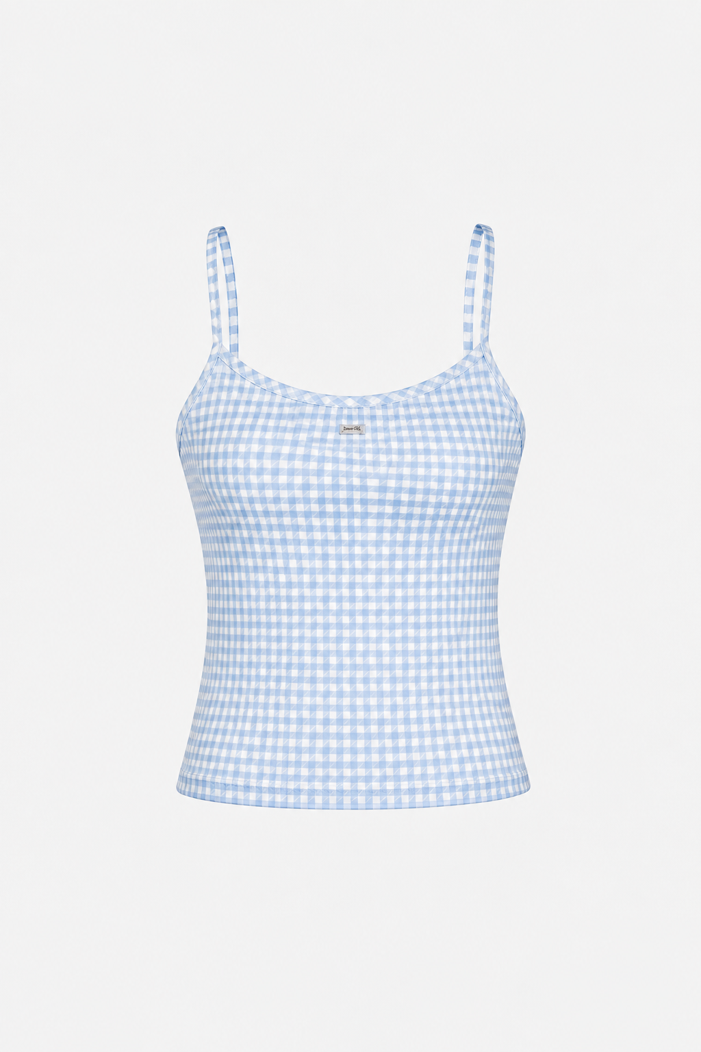Áo hai dây sọc Blue Cotton Plaid Cami Top
