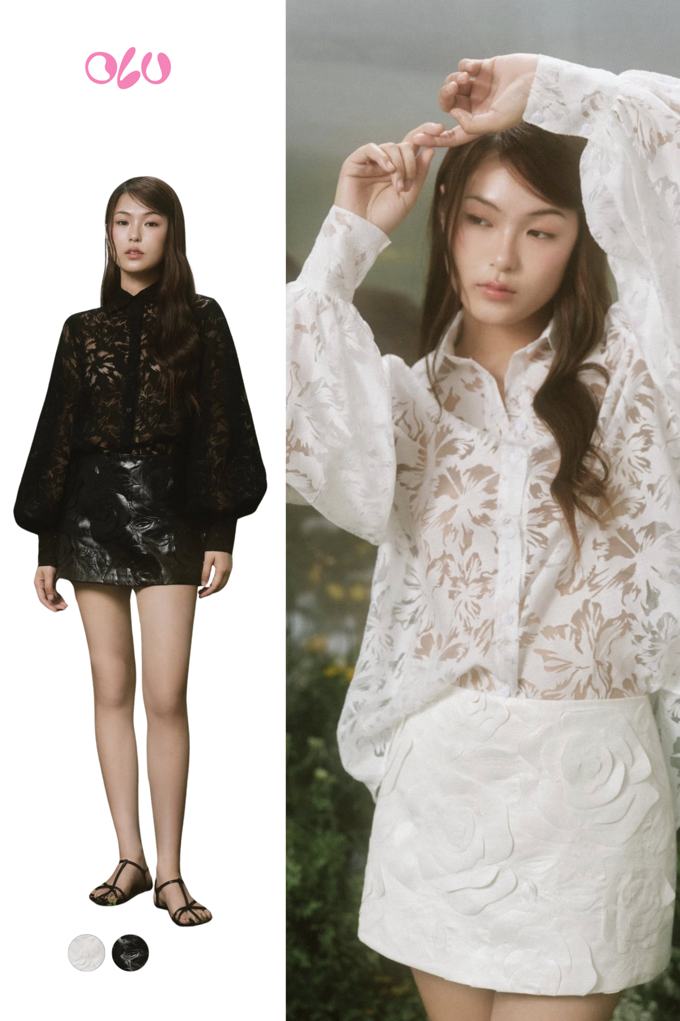 Chân váy Fleur Applique Mini A Line Skirt nhiều màu