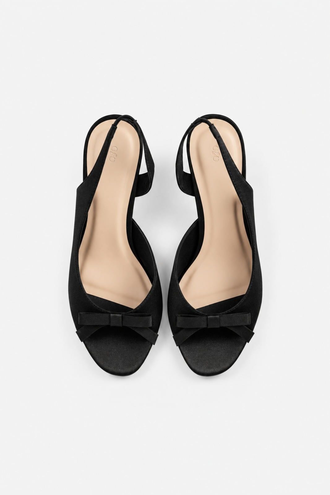 Giày cao gót quai hậu đính nơ Satin Bow Heels nhiều màu