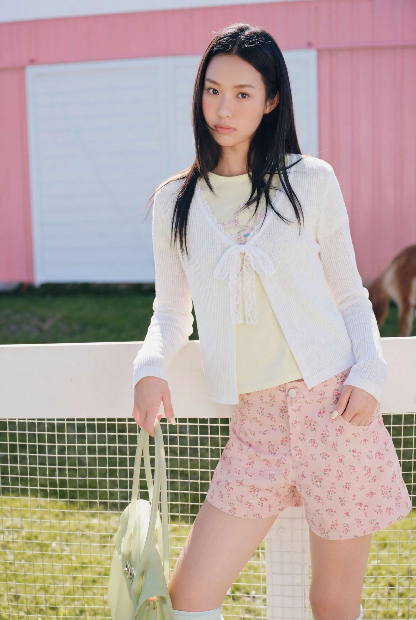 Áo cardigan Ribbon Knit nhiều màu