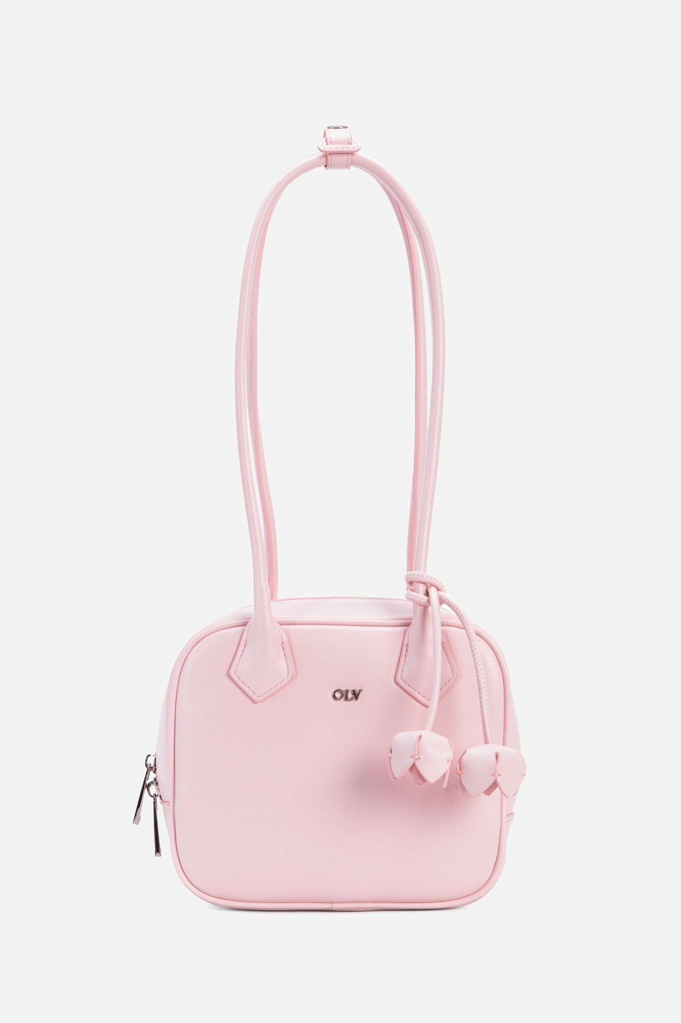 Túi xách da bóng dây hoa Glossy Leather Hand Bag