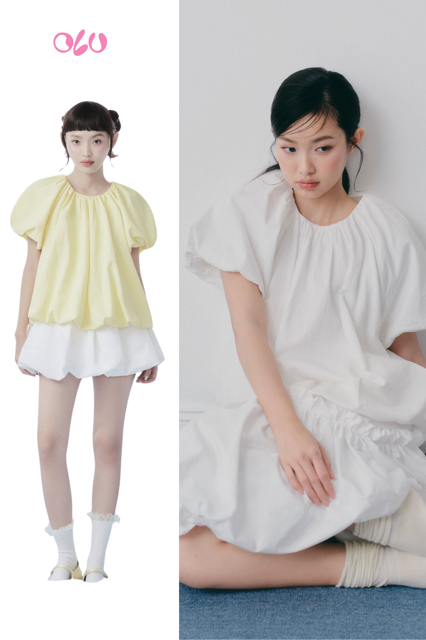 Áo Cotton Puff Short Sleeve Top nhiều màu