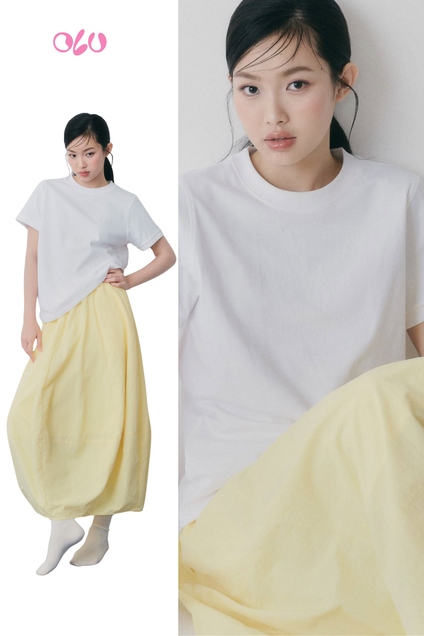 Áo White Cotton T Shirt