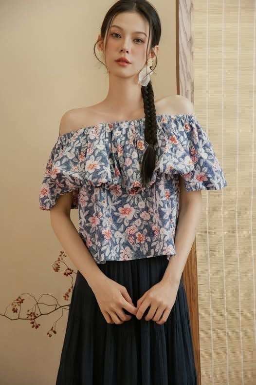 Áo hoa trễ vai Hansel Top nhiều màu
