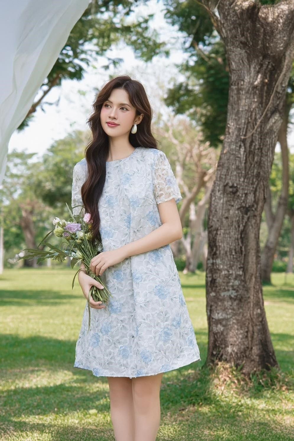 Váy cổ tròn dáng suông Taja Loose Dress nhiều màu