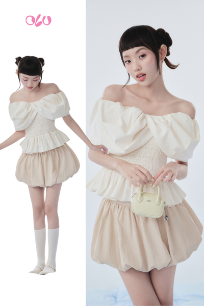  Chân váy Beige Kate Puff Mini Skirt 