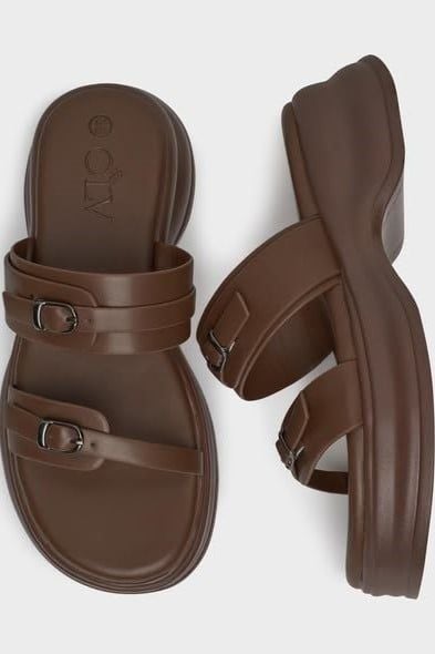 Dép sandal Rachelie Sandals in Brown màu nâu