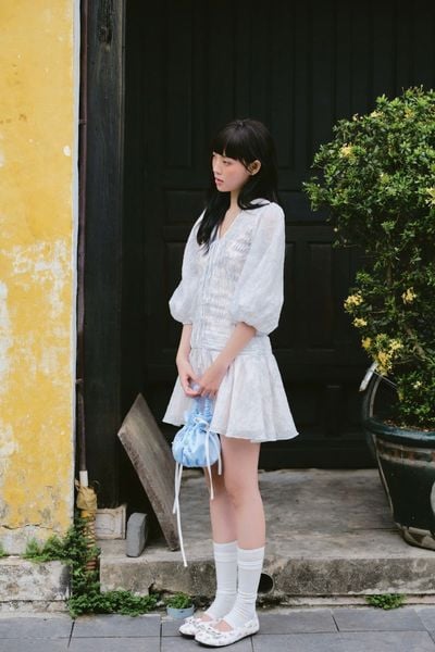  Váy hoa cổ V tay dài Abigail Dress nhiều màu 