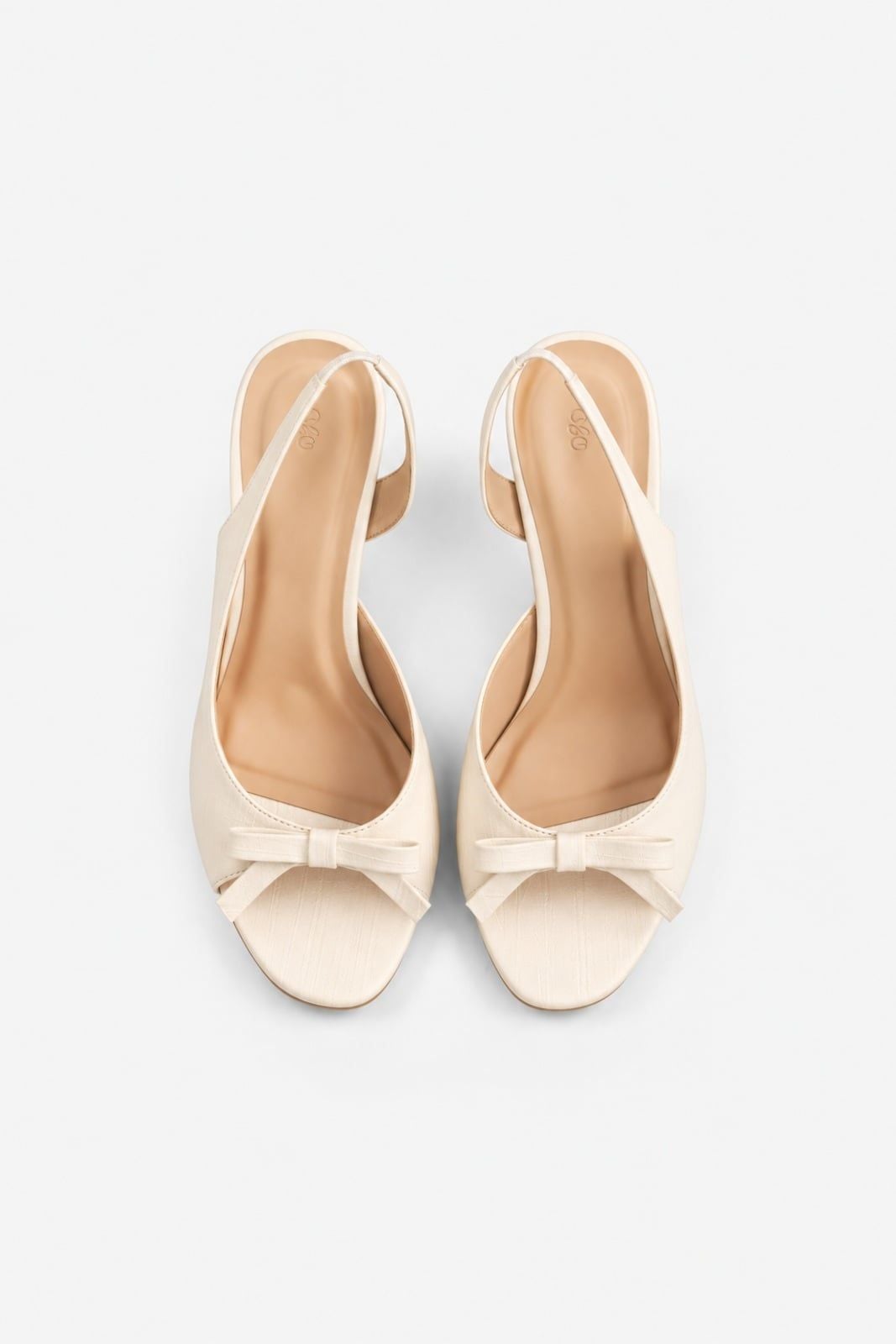Giày cao gót quai hậu đính nơ Satin Bow Heels nhiều màu