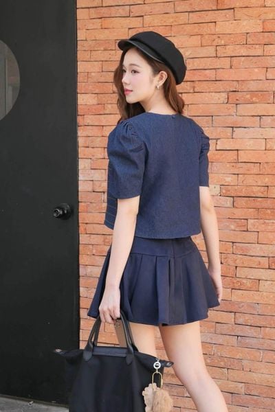  Áo babydoll dáng croptop Lined Eliska Top 2 