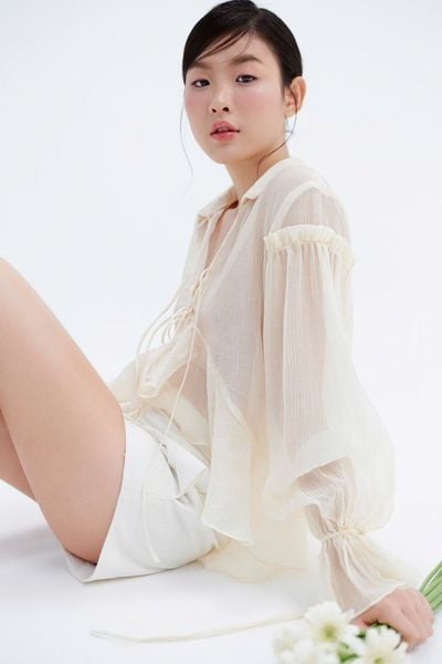  Áo voan tay dài Cynara Maxi Top nhiều màu 