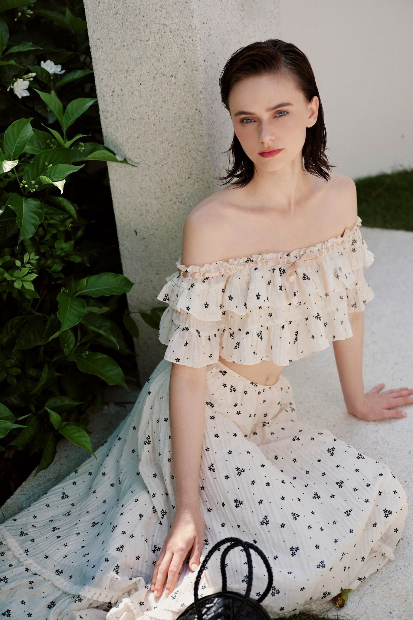 Set áo và chân váy maxi Phrynia Fleur Set