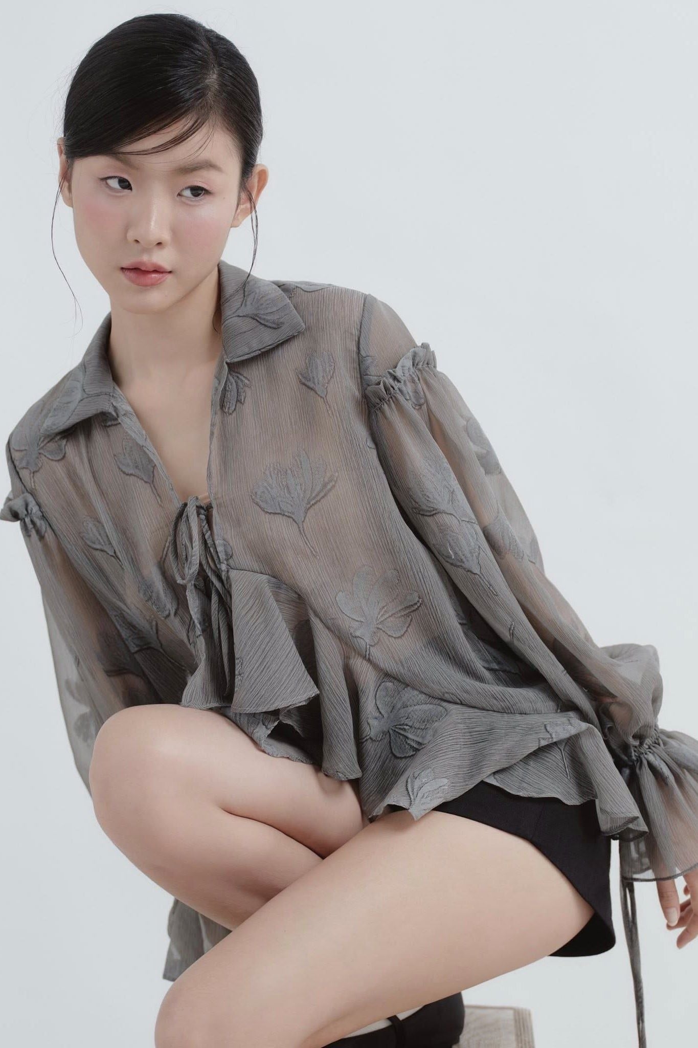 Áo voan tay dài Cynara Maxi Top nhiều màu